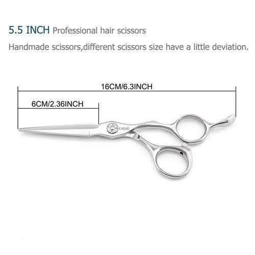 5.5 INCH Hair Scissors Hair Cutting Shears Barber Scissors and 5.5 INCH Hair Thinning Shears Barber Scissors Set 440C Kinsaro