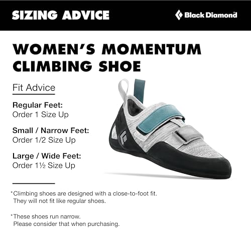 BLACK DIAMOND Women’s Momentum Rock Climbing Shoes | Engineered Knit Upper | 4.3mm Rubber Outsole | Breathable All-Day Com...