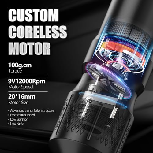 Tattoo Gun Kit-Kiss of Dragon Tattoo Machine, Practice Tattoo Pen for Beginners, 1800mAh Power Supply Tattoo Machine Equipped with Customized High-Precision Motor