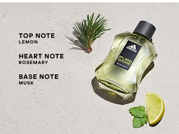 adidas Pure Game Body Fragrance 2.5 fl oz (Pack of 1), Notes of Grapefruit, Lavender, and Sandalwood, Men's fragrance, Long lasting, Sporty fragrance, Travel size