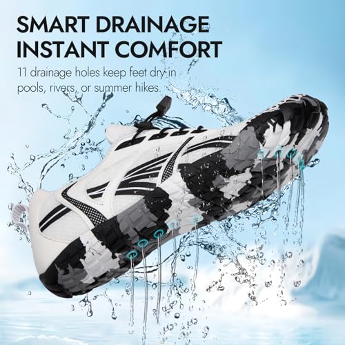 ATHMILE Barefoot Shoes Women Water Shoes Wide Toe Non-Slip Aqua Beach Quick-Dry for Swim Kayak Lake Pool River Hiking Surf...