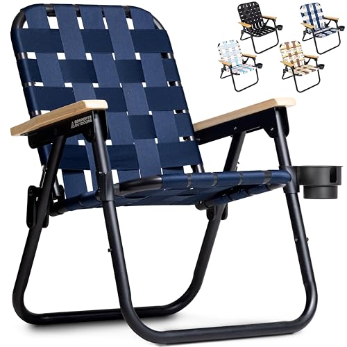 GoSports WOVN Beach Backpack Chair - 9 Styles Available - Premium Folding Camping Chair