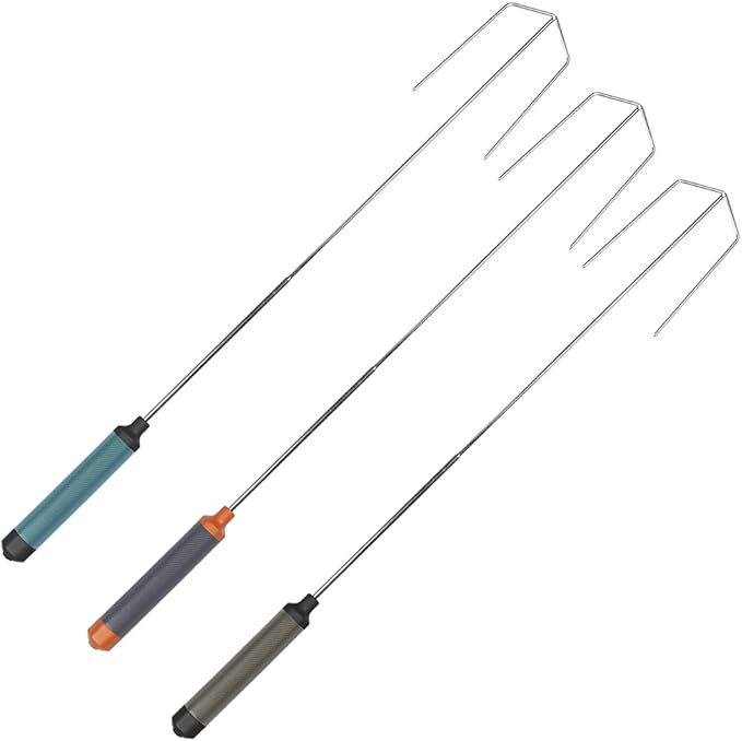 HotRod Automatic Rotating Hot Dog and Marshmallow Roasting Sticks – Premium Campfire Tool for S’mores, BBQ, and Camping – ...