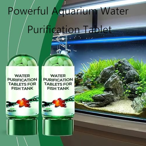 Powerful Aquarium Water Purification Tablet, Water Purification Tablets for Fish Tank, Water Purifying Tablets for Aquariu...