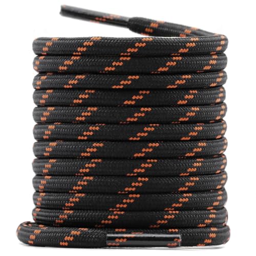 Thick Round Climbing Shoe Laces: Hiking Shoelaces Work Boot Laces 1 Pair
