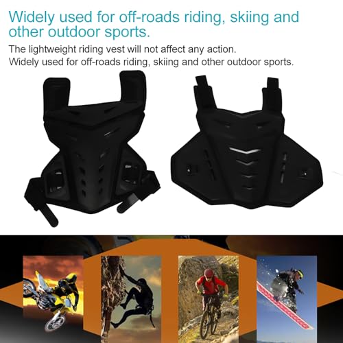 Motorcycle Riding Vest Body Protector, Shockproof Breathable Chest Back Guard For Outdoor Sports, Black Riding Safety Gear