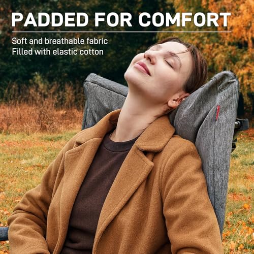 EVER ADVANCED Oversized Folding Rocking Camping Chair Set of 2, Padded Portable Rocker Chair for Patio, Lawn and Outdoors,...
