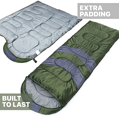 MalloMe Sleeping Bags for Adults Cold Weather & Warm - Backpacking Camping Sleeping Bag for Kids 10-12, Girls, Boys - Ligh...
