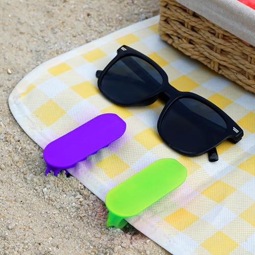 SHIDOW Beach Stakes, Outdoor Towel Anchor Stakes Picnic Mat Clips, Clamps Picnic Blanket Holders, Towel Sand Spikes, Beach...