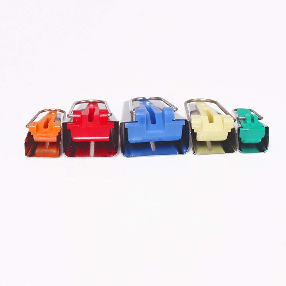 YICBOR Fabric Bias Tape Maker Tool, 5in1, Sewing Quilting, 6mm 9mm 12mm 18mm 25mm, Multicolour, Tape Maker Tool Set