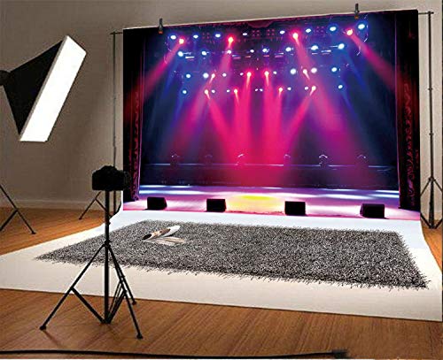 Yeele 10x8ft Stage Concert Backdrop Lighting Nightclub Musical Hall Club Background for Photography Sing Dance Performance...