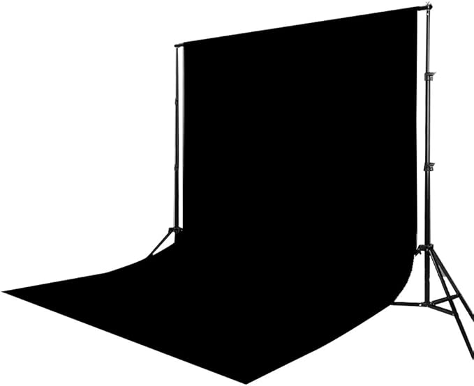 Black Velvet Photography Backdrop,Light Absorbing Non Reflective Solid Professional Black Background Cloth