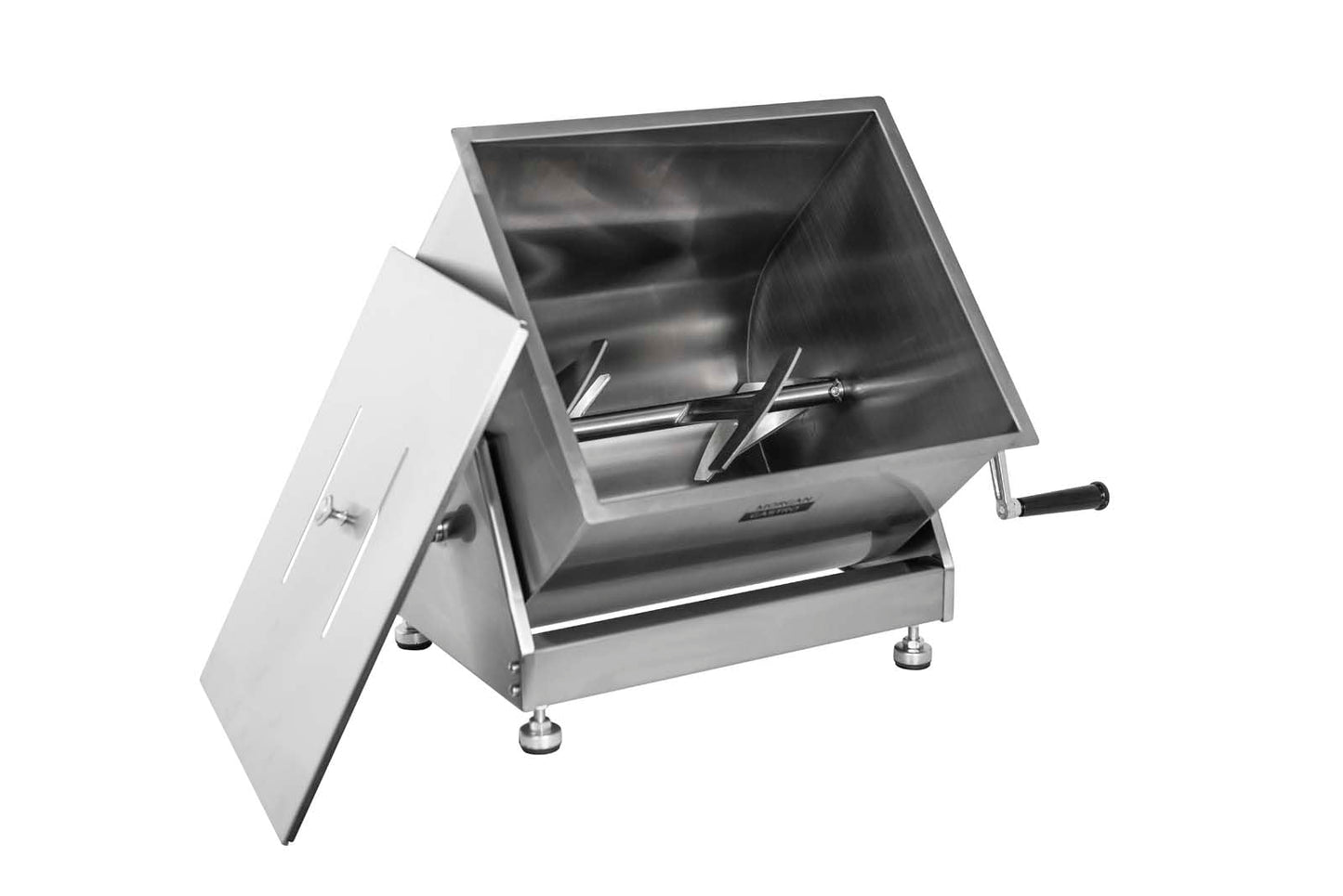 Hakka Manual Meat Mixer 60lb/30L Tiltable Tank 40L Stainless Steel Updated Commerial Food Mixer for Meat and Seasonings, Sausage, Burger, Patty