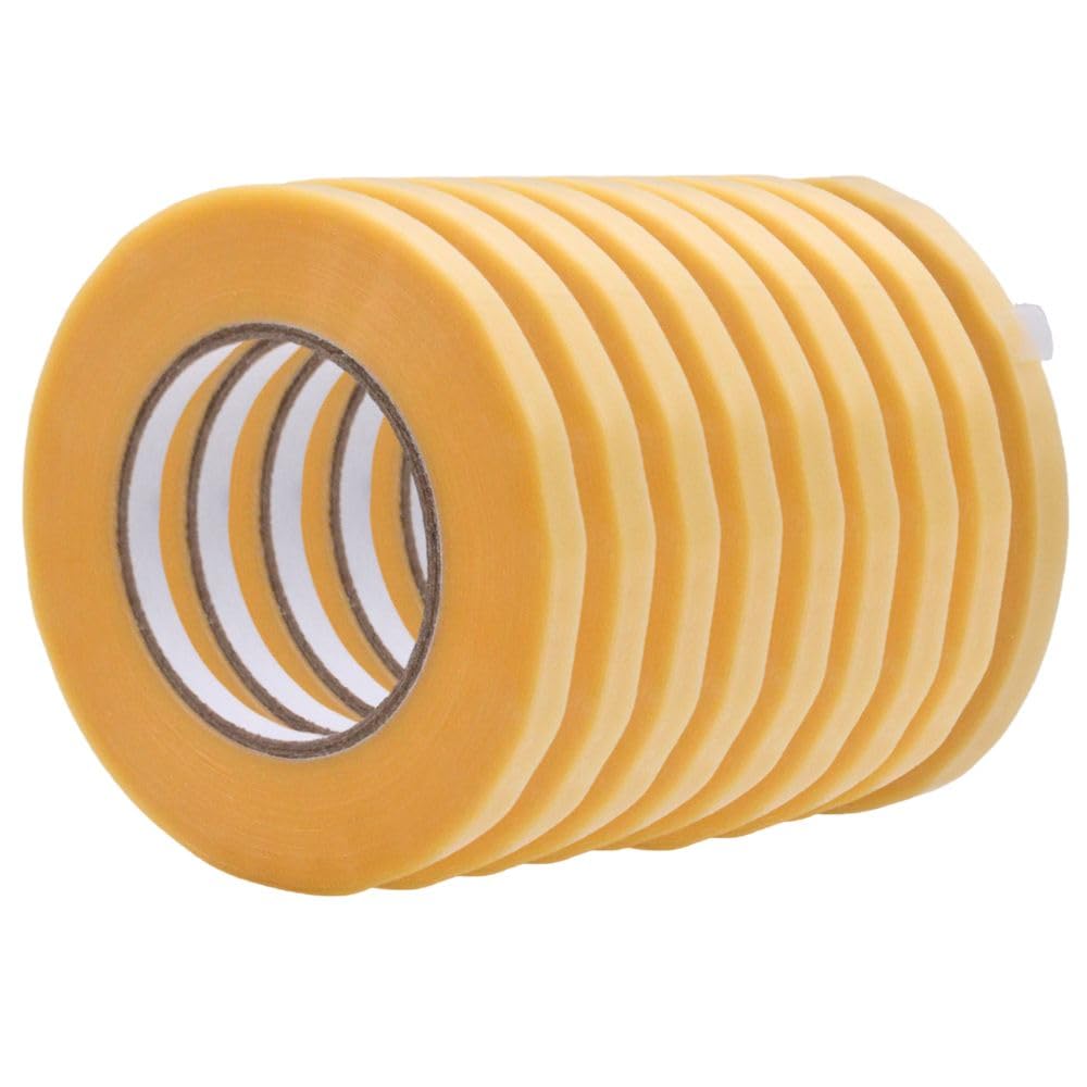 WOD Clear 10 Pack, Poly Bag Sealer Tape - 1/2 inch x 180 yds. for Color Coding Age of Perishables, Food Storage, Pack,Aging and Sealing Meat, Candy, or Gifts BSTC22PVC
