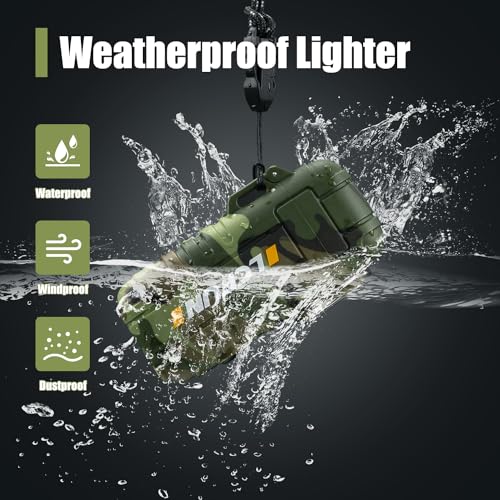 LcFun Electric Lighter USB Rechargeable Arc Lighters Windproof Plasma Lighters with LED Battery Display, Waterproof Electr...