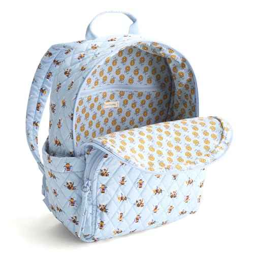 Vera Bradley Women's Premium Cotton Small Banbury Backpack, Bee's Knees, One Size