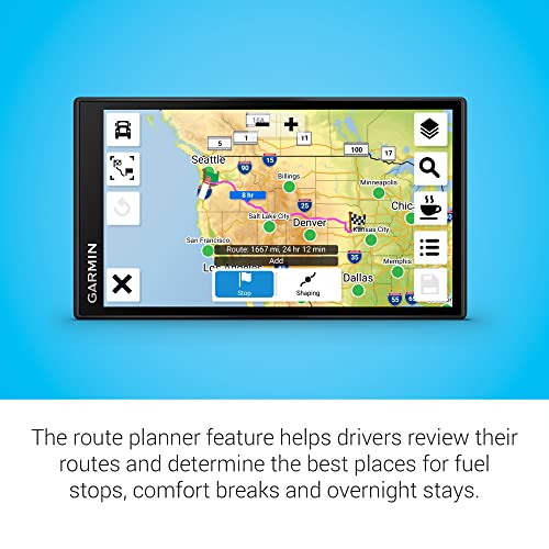 Garmin dezl OTR610, Large, Easy-to-Read 6" GPS Truck Navigator, Custom Truck Routing, High-Resolution Birdseye Satellite I...