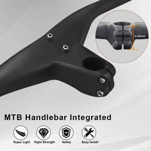 carbon mtb handlebar, carbon handlebars mountain bike, mtb handlebars carbon fiber mountain bike handlebar RXL SL mtb integrated Handlebar 800mm 90mm 1-1/8"(28.6mm) Back Angle 5 degree 70/80/90mm