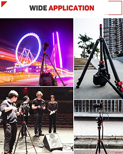 IFOOTAGE Bundle – 65" Carbon Fiber Video Tripod with Centre Pole and 85" Carbon Fiber Mini Jib Crane M1 III, Professional ...