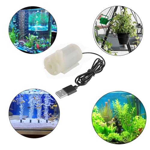 SIPYTOPF 3Pcs DC 3-5V USB Micro Submersible Mini Water Pump for Aquariums Fish Tank Pond Fountain Hydroponics Garden (White)