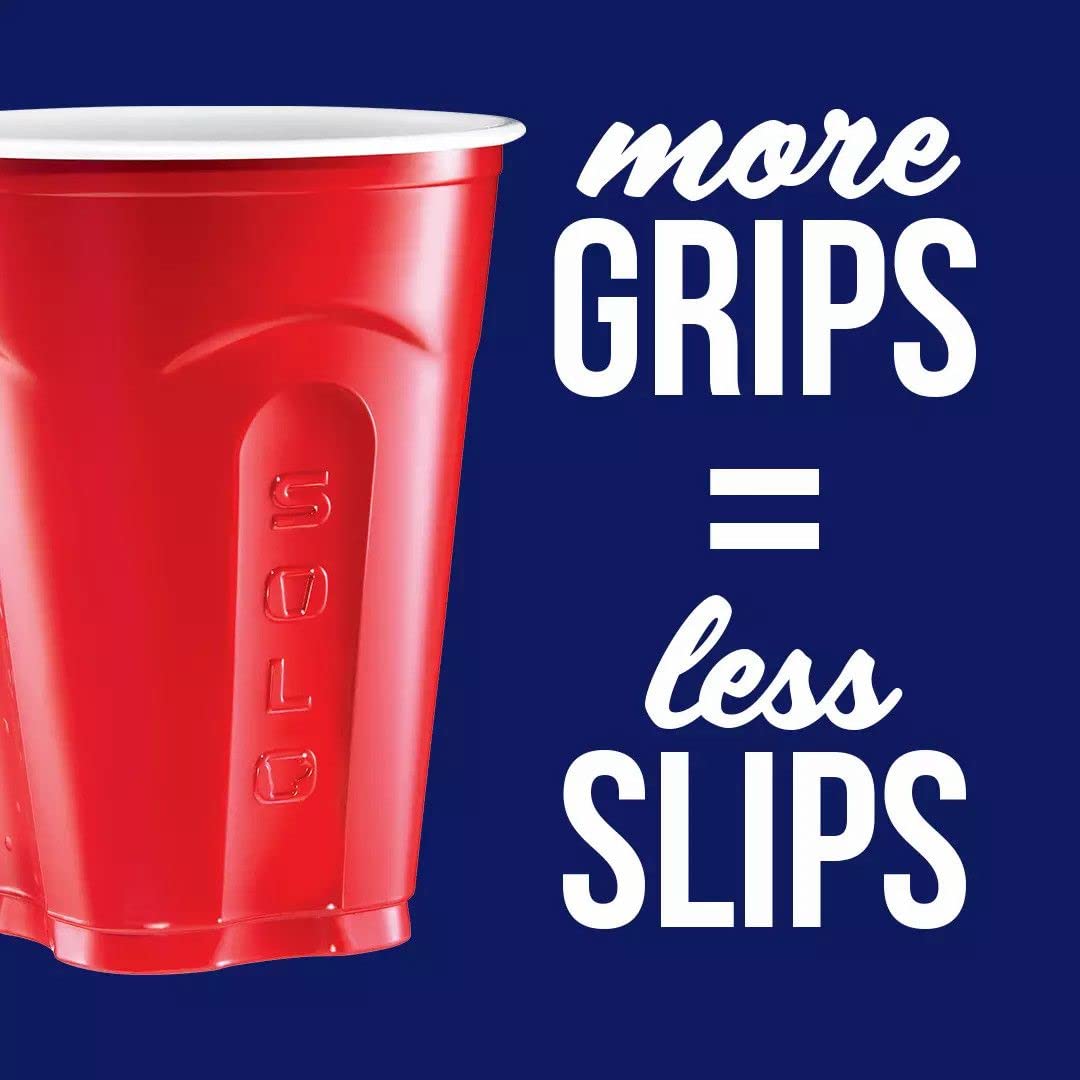 SOLO Original Red 18oz Plastic Party Cups, 100ct