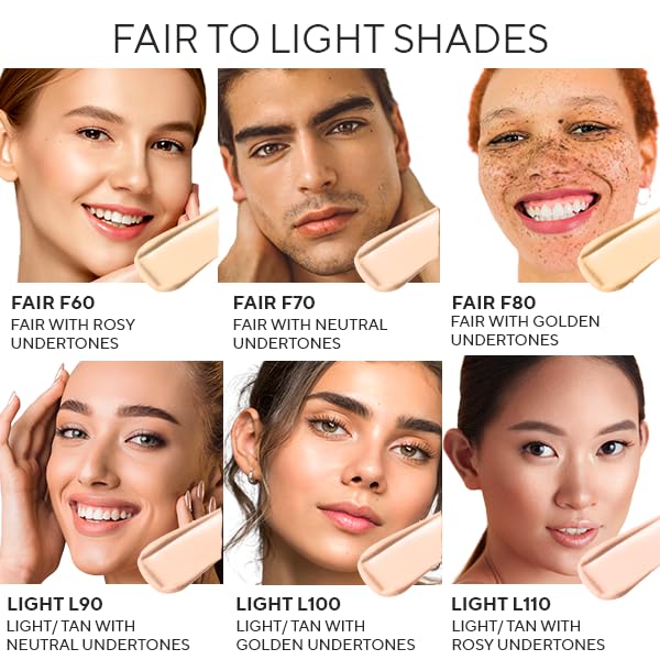 MIRABELLA - Invincible for All HD Liquid Foundation, Moisturizing Face Products for All Skin Types, Full-Coverage Lightweight Foundation Makeup, Moisturizing & Hydrating Beauty Care, Fair F80