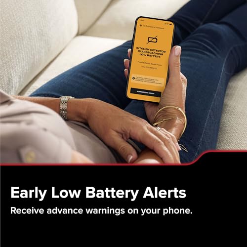 Kidde Hardwired Kidde App Enabled Smart Smoke Detector with AA Backup Battery, Interconnected Alarm