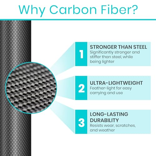 Vive Adjustable Carbon Fiber Walking Cane for Elderly Men & Women - Lightweight Grip Handle for Balance & Comfort - Fancy ...