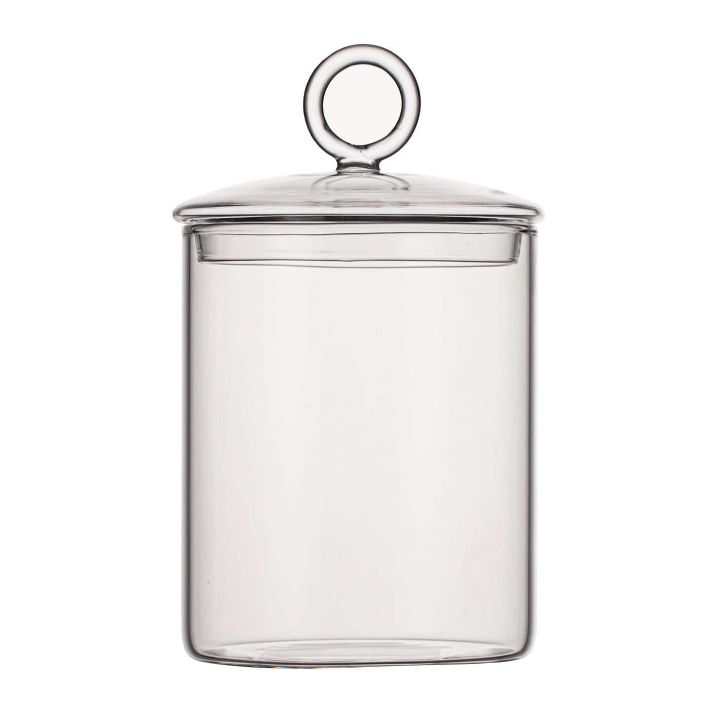 KEKEHOME 23oz Glass Candy Jar with Lid for Office Desk, Cookie Jar Food Storage Container for Kitchen Counter, Apothecary Jar for Cotton Swabs, Balls, Cotton Pads, Floss Picks, 700ml