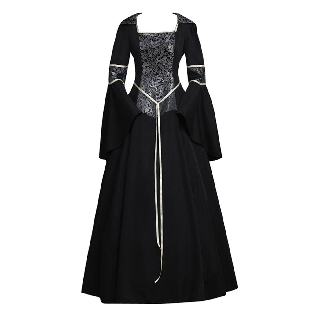 CosplayDiy Women's Medieval Gothic Witch Vampire Costume Dress XL Black