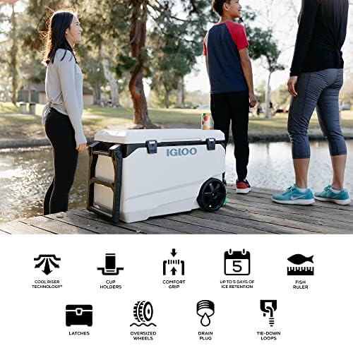 Igloo Marine Cooler | Insulated Hard Shell Ice Chest |Great for Fishing, Camping, Boating, & More