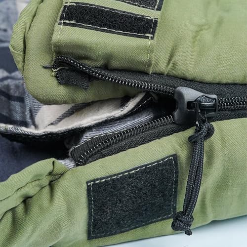 Slumbernest Sleeping Bags for Adults 0-50�F All Season with Pillow Pocket | Flannel Lined Camping Sleeping Bag Lightweight...
