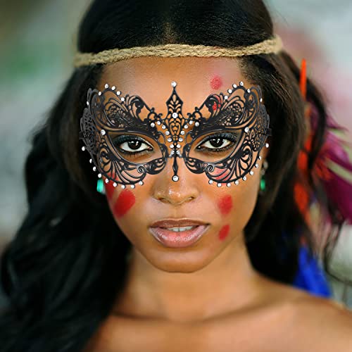 ZbFwmx Couple Masquerade Mask Set - Black Costume Masks for Women & Men - Cosplay & Party Masquerade Ball