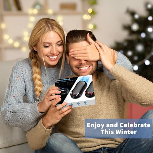 Cbroer 2 Pack Hand Warmers Rechargeable, 6000mAh AI Smart Chips Hand Warmers, Long Lasting Portable Heater for Christmas X...
