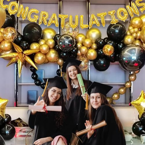 18 Inch Black Balloons 12 Pack Large Latex Party Balloons Round Helium Balloon for Halloween Birthday Party Anniversary Fe...