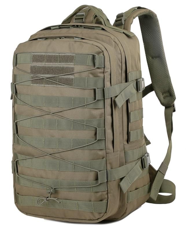 ORILOOSEN 35L tactical assault backpack, military backpacks,heavy duty zipper，outdoor canvas Knapsack,climbing/camping/hik...