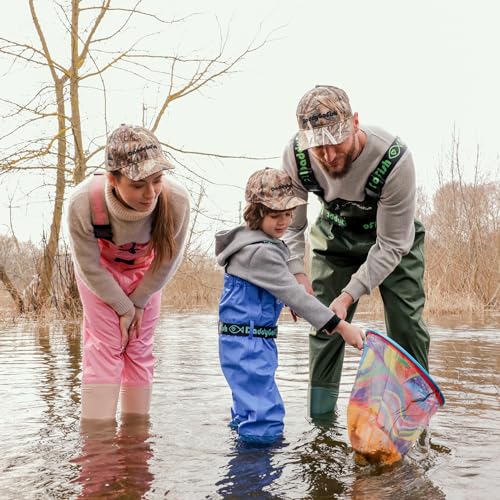 DaddyGoFish Chest Waders for Kids and Adults, Fishing and Hunting Waders with a Pocket and a Wader Hanger