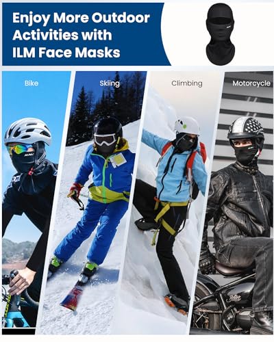 ILM Motorcycle Balaclava Face Mask Adult Youth for Ski Model FM01