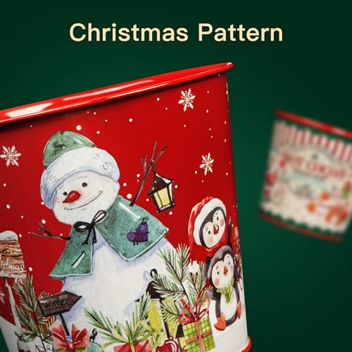Putuo Decor Christmas Galvanized Bucket, 5 Pieces Christmas Ice Buckets for Parties, Christmas Theme Decorations Pails Gal...