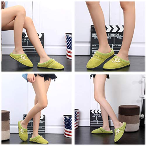 LE KAPMOZ Women's Boiled Wool House Slippers Breathable Sweat Free Clog Slip on Mule Indoor/Outdoor Slipper