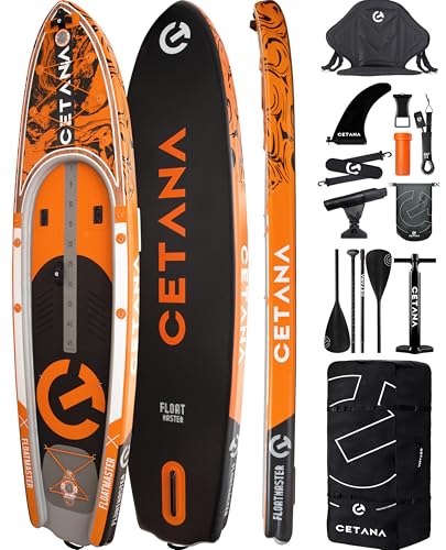 CETANA 11'6×35" Extra Wide Stand Up Paddle Board for Adults & Youth, 400lb Capacity Inflatable Paddle Board, Sup for 2+1 P...