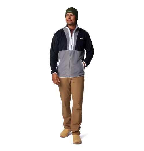 Columbia Men's Backbowl II Full Zip Fleece, Black/City Grey, Large