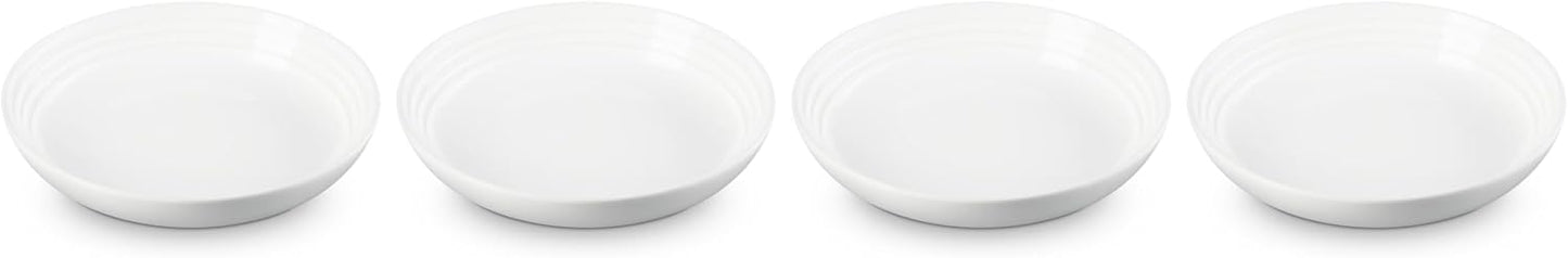 Le Creuset Stoneware Set of 4 Pasta Bowls, 9.75" each, White