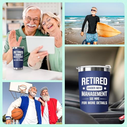HEXMOZ Retirement Gifts for Men - Funny Retired Gifts for Men, Husband, Dad, Coworker, Boss, Friends - 2025 Happy Retireme...
