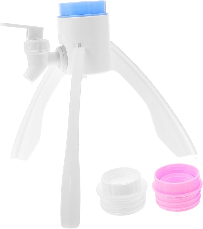 OFFSCH Triangular Water Jug Stand Easy Setup Water Dispenser Base Support Rack for Home and Office White with Connectors