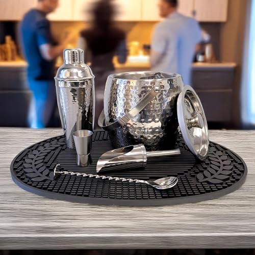 BREKX 3-QT Insulated Ice Buckets for Parties with Lid and Scoop - Iceberg Anchored Wine Chiller Champagne Bucket for Cockt...
