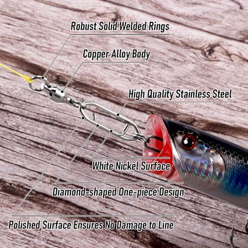 Alwonder 30-Pack Fishing Speed Clips Quick Change Snap Swivels, Ball Bearing Swivel Power Clips Fishing Snap Swivels Fresh...