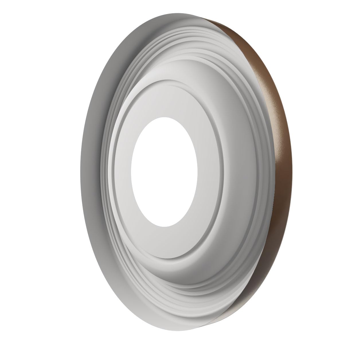 Ekena Millwork 10Od X 3 1/2Id X 1 1/8P Traditional Thermoformed Pvc Ceiling Medallion (Fits Canopies Up To 5 1/2), Metallic Copp