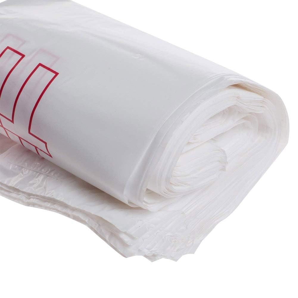 TashiBox 1000 Ct plastic bags/Shopping Bags/Thank You Bags/Reusable and Disposable Grocery Bags - Measures 11.5" X 6.25" X 21", 15mic, 0.6 Mil
