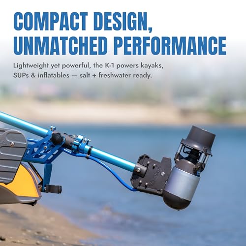 Bixpy K-1 Angler Pro Outboard Kit – Includes K1 Kayak Motor with Remote Control & Quick-Release Mount for Kayaks, Canoes, ...